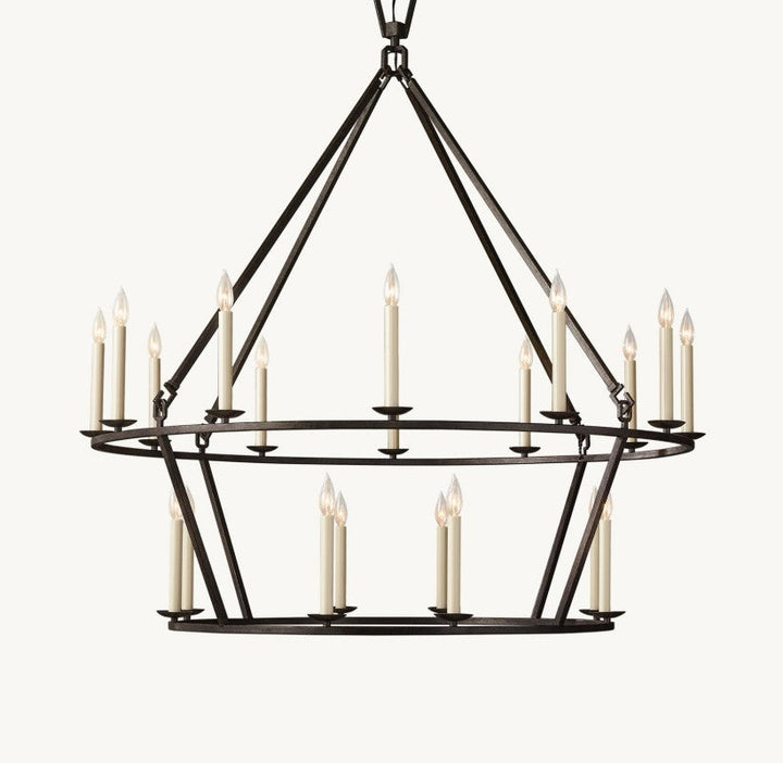 Marcus Openwork Two-Tier Round Chandelier 50"