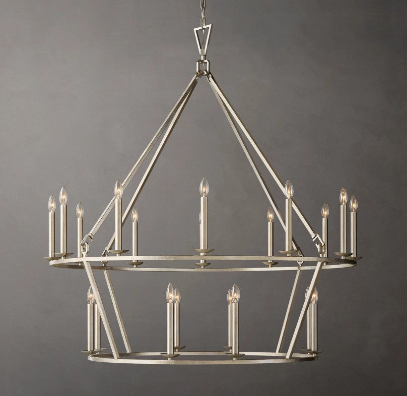 Marcus Openwork Two-Tier Round Chandelier 50"