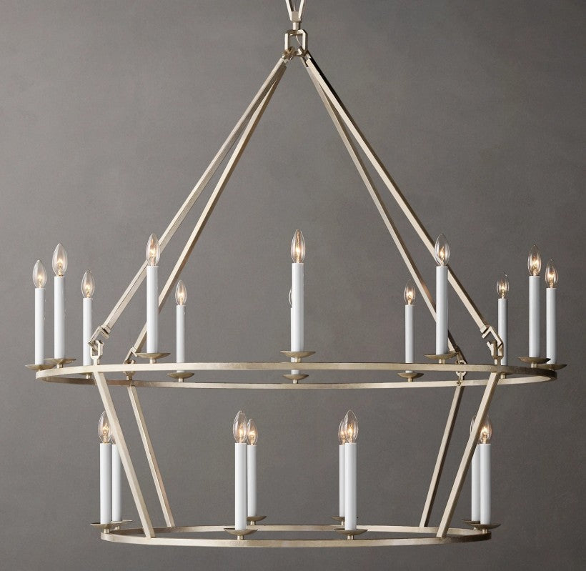 Marcus Openwork Two-Tier Round Chandelier 50"