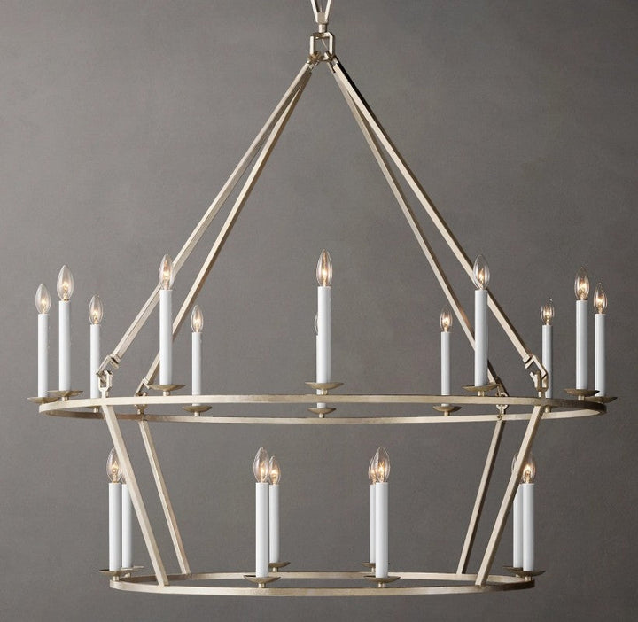 Marcus Openwork Two-Tier Round Chandelier 50"