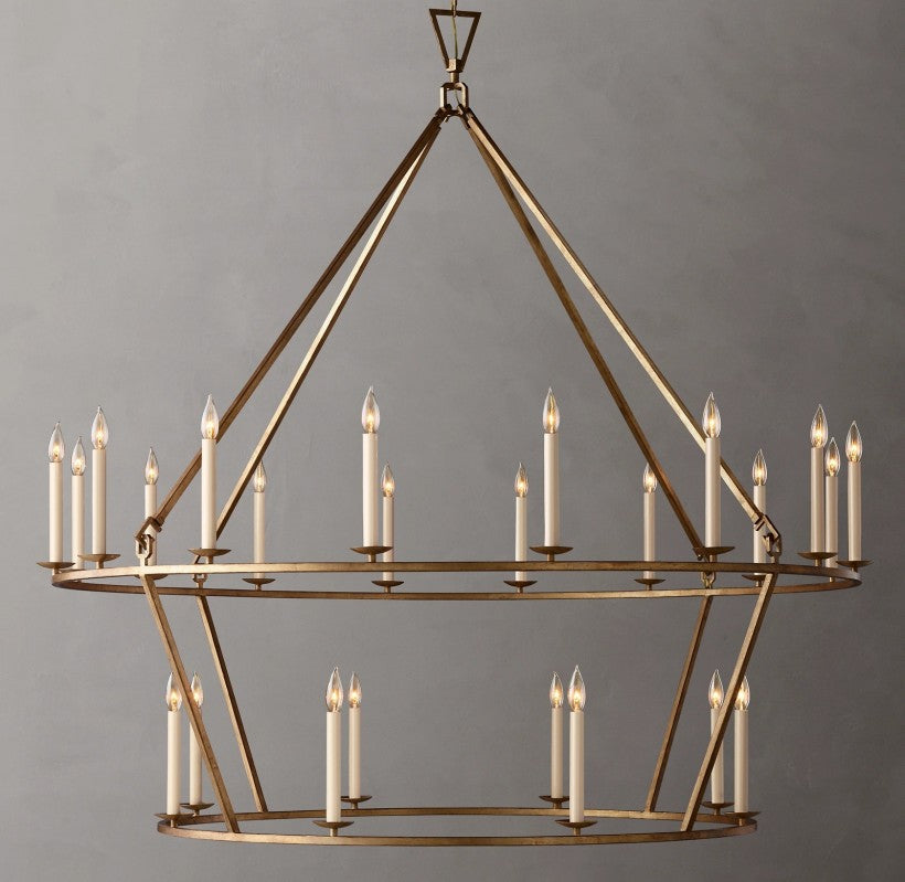Marcus Openwork Two-Tier Round Chandelier 62"