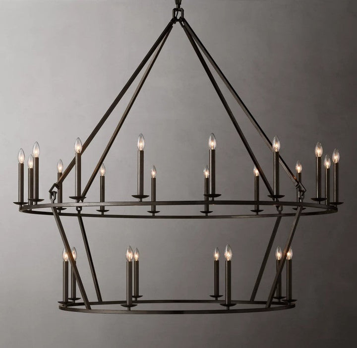 Marcus Openwork Two-Tier Round Chandelier 62"