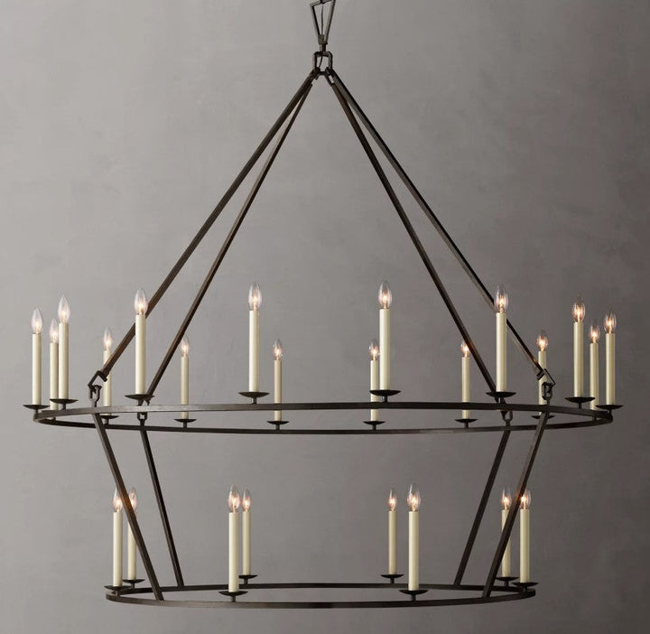 Marcus Openwork Two-Tier Round Chandelier 62"