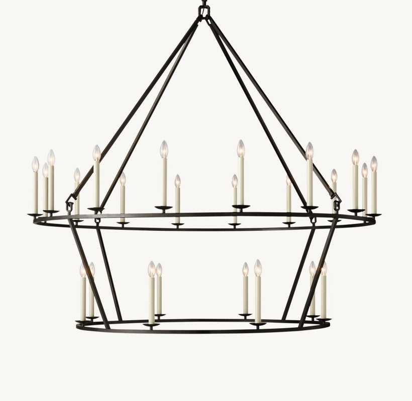 Marcus Openwork Two-Tier Round Chandelier 62"