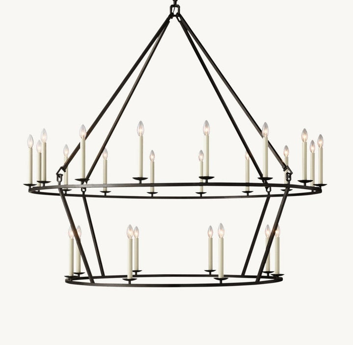Marcus Openwork Two-Tier Round Chandelier 62"