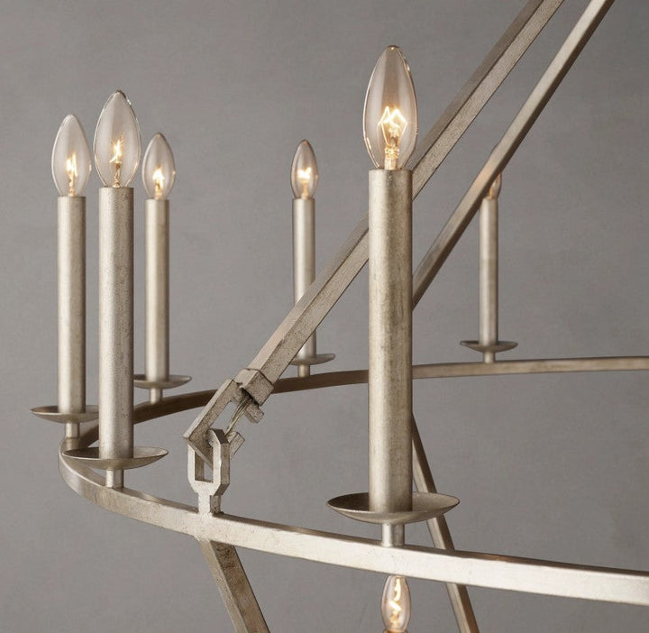 Marcus Openwork Two-Tier Round Chandelier 62"