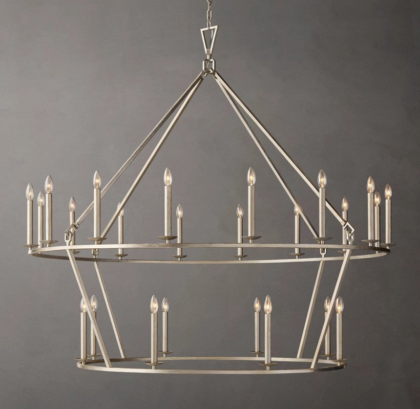 Marcus Openwork Two-Tier Round Chandelier 62"