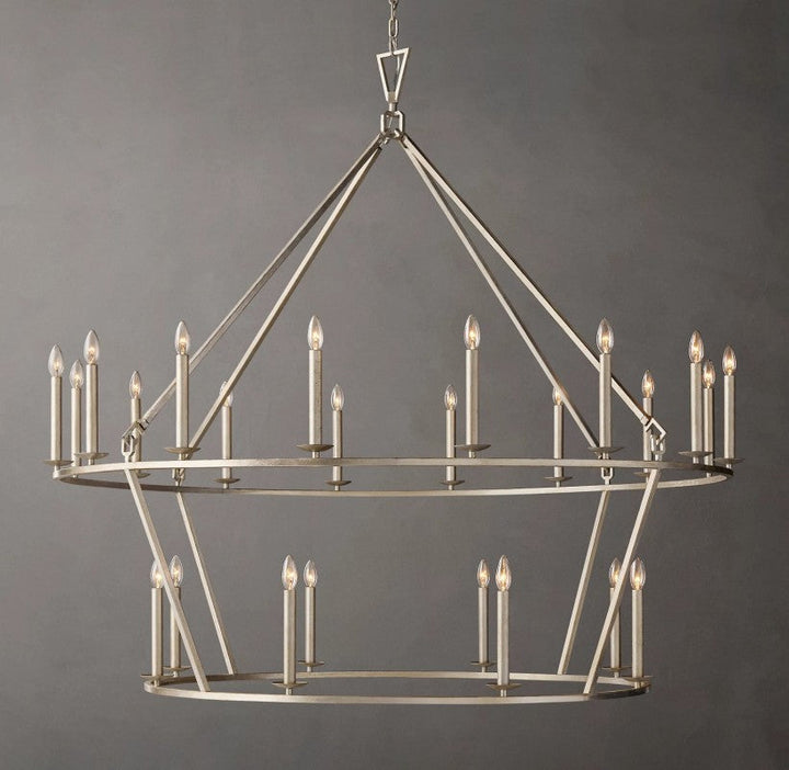 Marcus Openwork Two-Tier Round Chandelier 62"