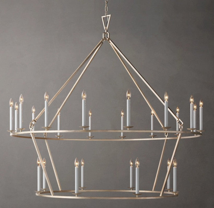 Marcus Openwork Two-Tier Round Chandelier 62"
