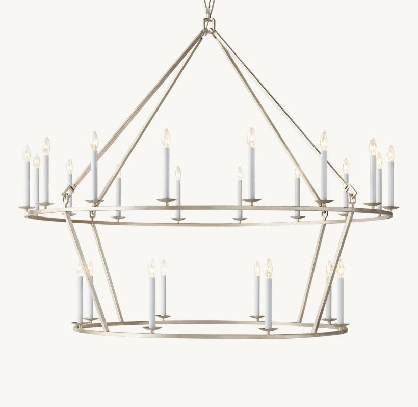 Marcus Openwork Two-Tier Round Chandelier 62"