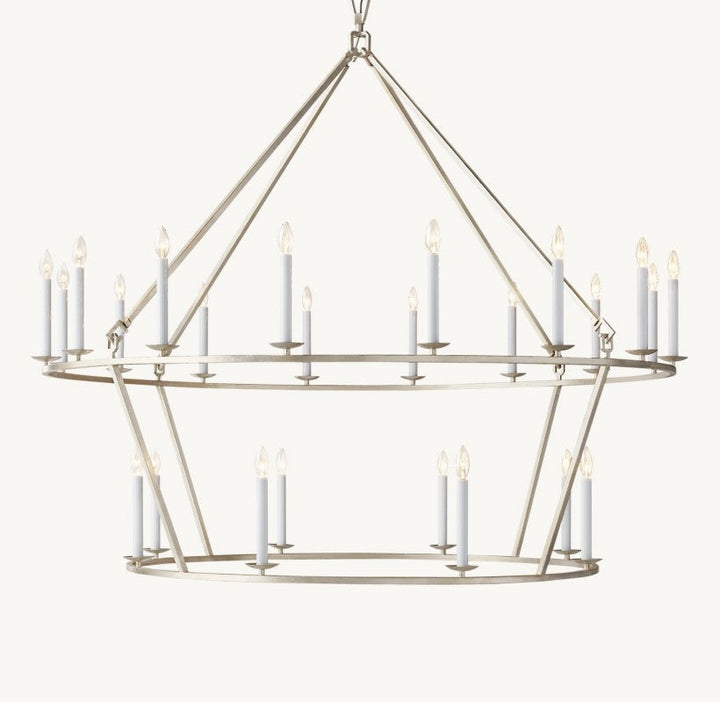 Marcus Openwork Two-Tier Round Chandelier 62"