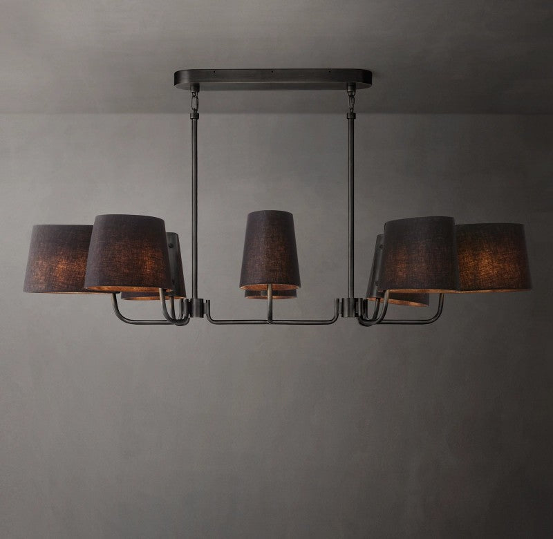 Marina Linear Fabric Chandelier 54"