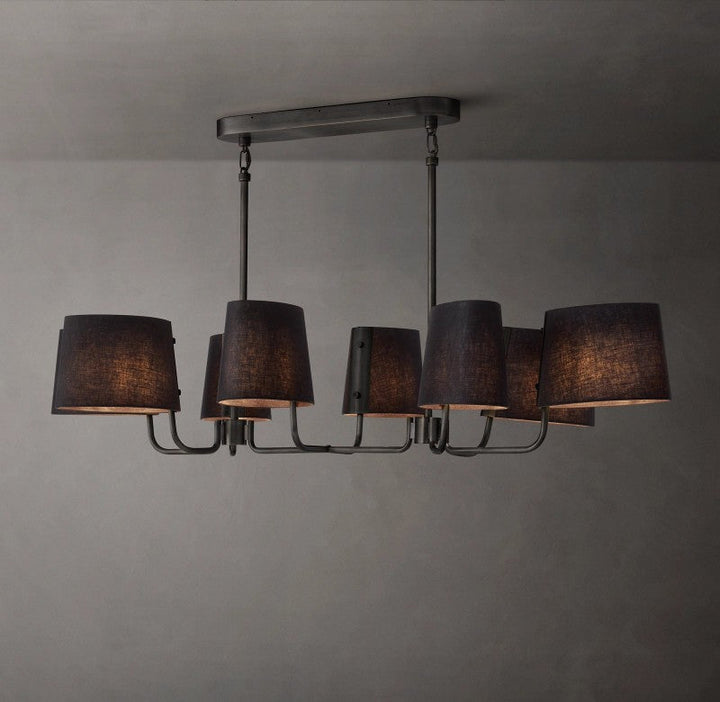 Marina Linear Fabric Chandelier 54"