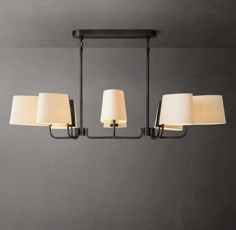 Marina Linear Fabric Chandelier 54"