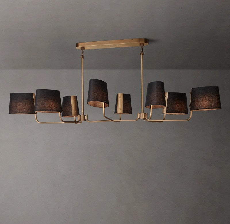 Marina Linear Fabric Chandelier 72"