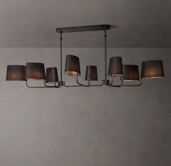 Marina Linear Fabric Chandelier 72"
