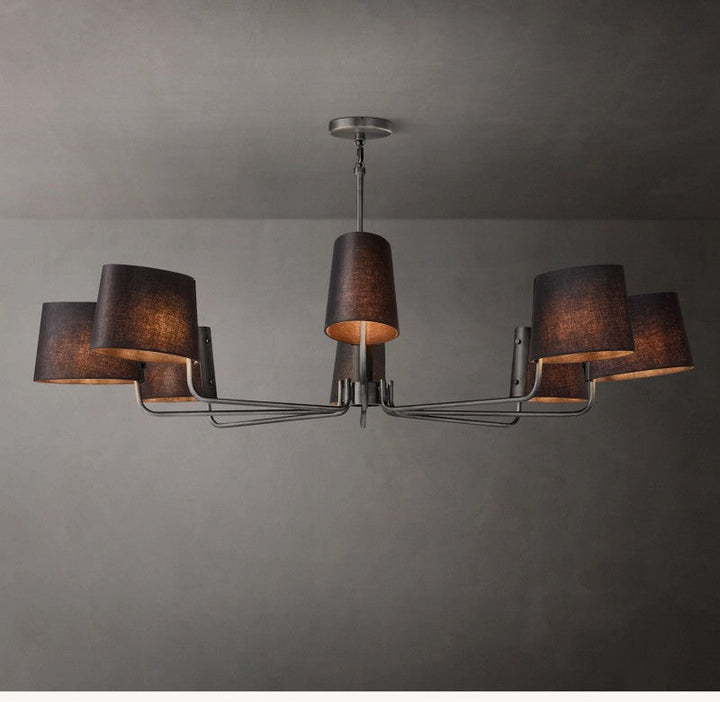 Marina Round Fabric Chandelier 60"