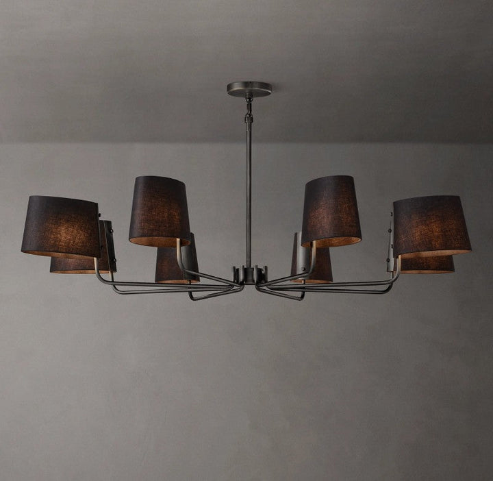 Marina Round Fabric Chandelier 60"