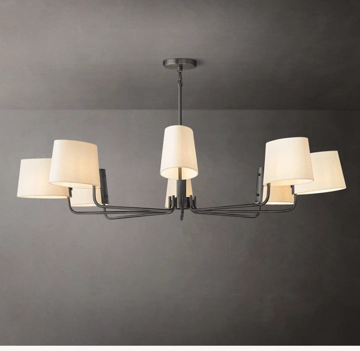 Marina Round Fabric Chandelier 60"