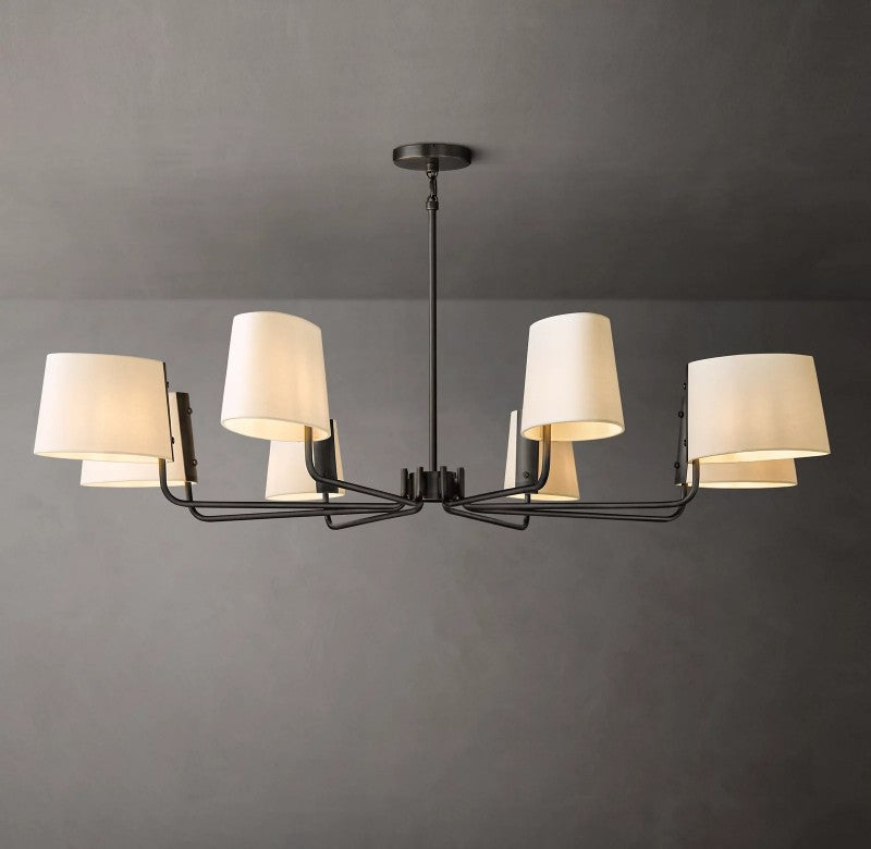 Marina Round Fabric Chandelier 60"