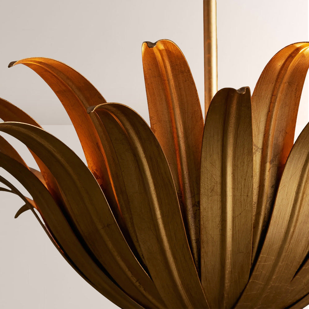 Metild Palm Leaf & Brass Pendant