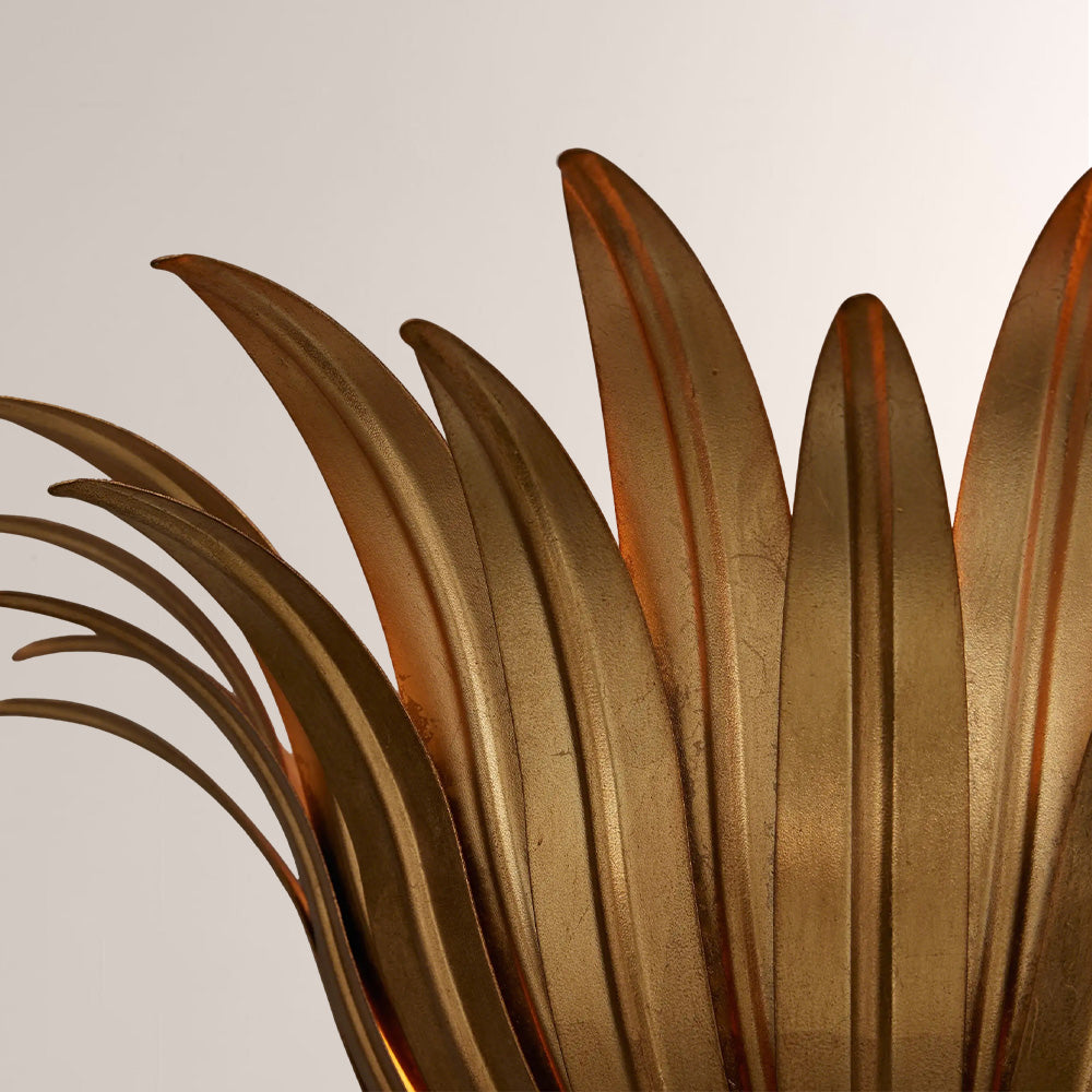 Metild Palm Leaf & Brass Sconce