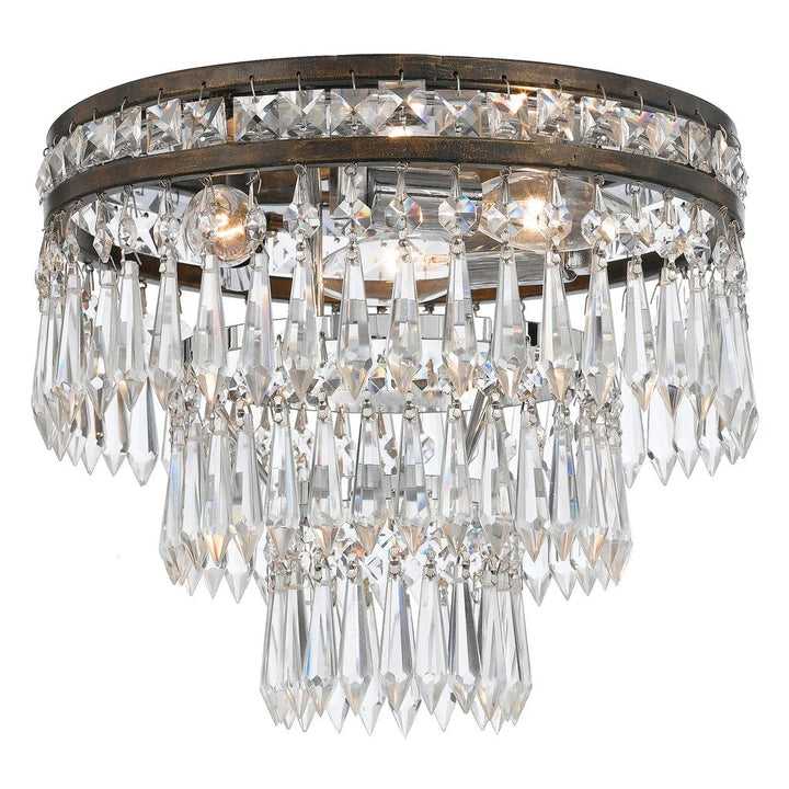 Mercer Flushmount Ceiling Light 12''D 3 Lights