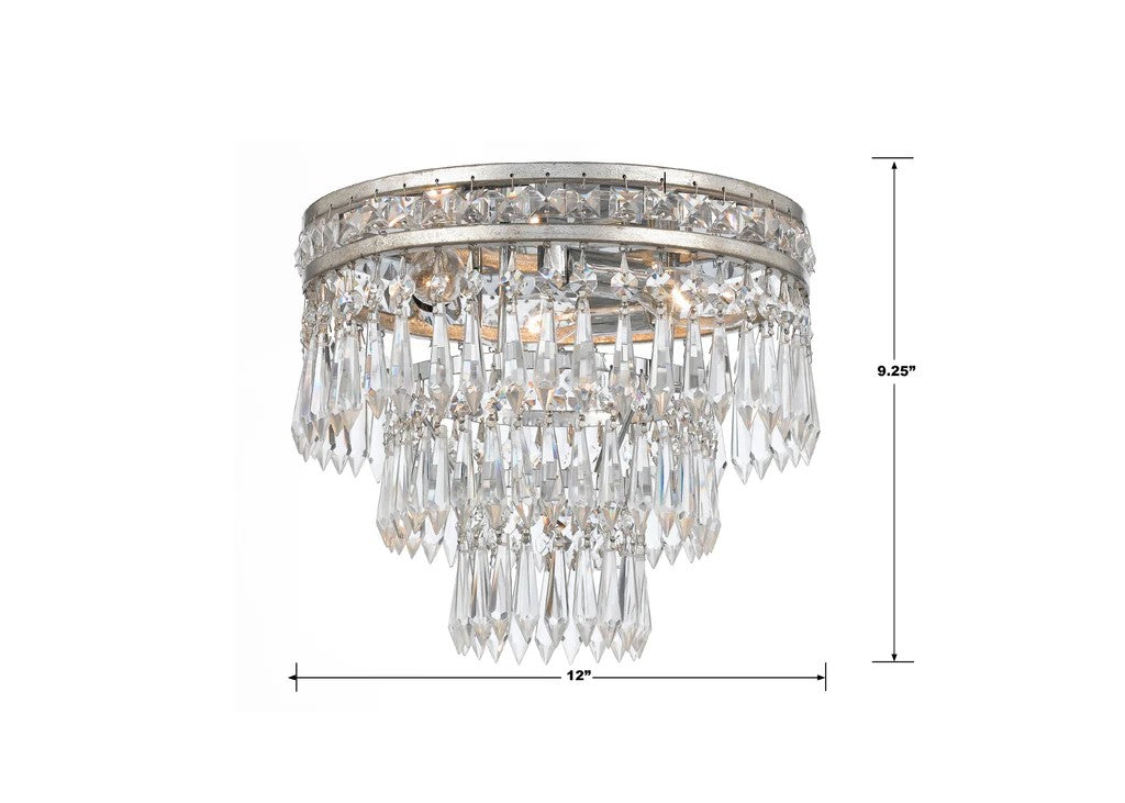 Mercer Flushmount Ceiling Light 12''D 3 Lights