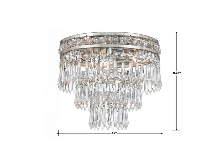 Mercer Flushmount Ceiling Light 12''D 3 Lights