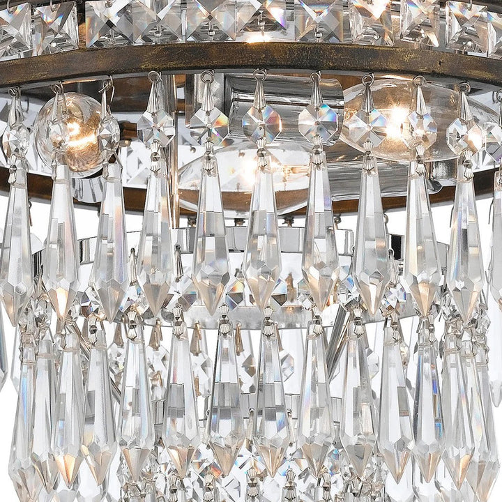 Mercer Flushmount Ceiling Light 12''D 3 Lights