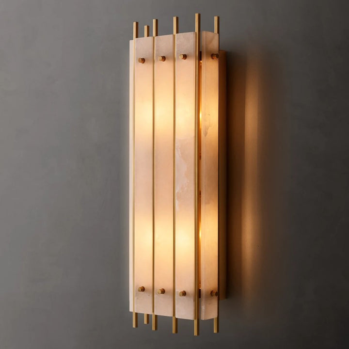 Mervin Alabaster Rectangular Wall Sconce