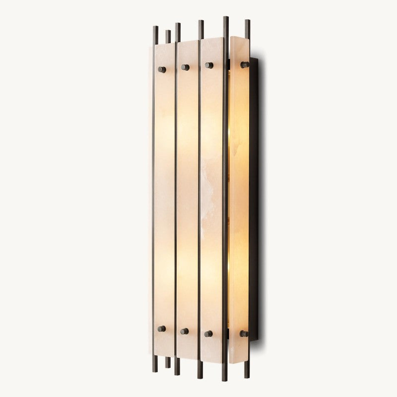 Mervin Alabaster Rectangular Wall Sconce