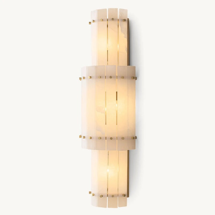 Mervin Alabaster Round Wall Sconce