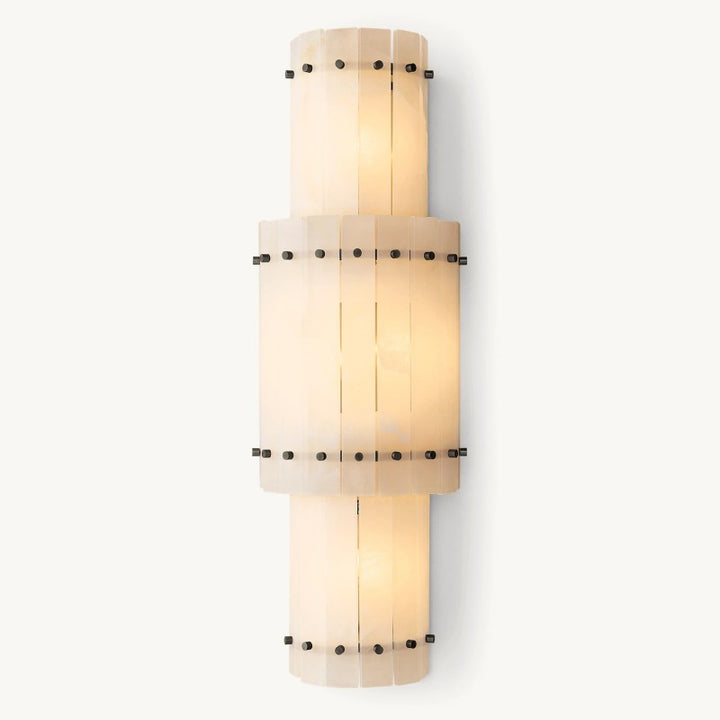 Mervin Alabaster Round Wall Sconce