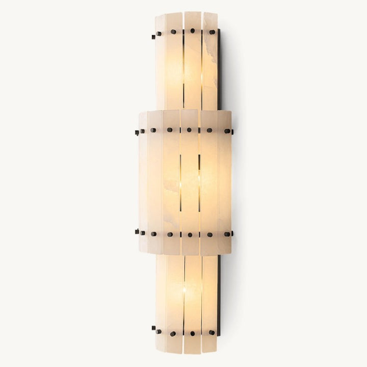 Mervin Alabaster Round Wall Sconce