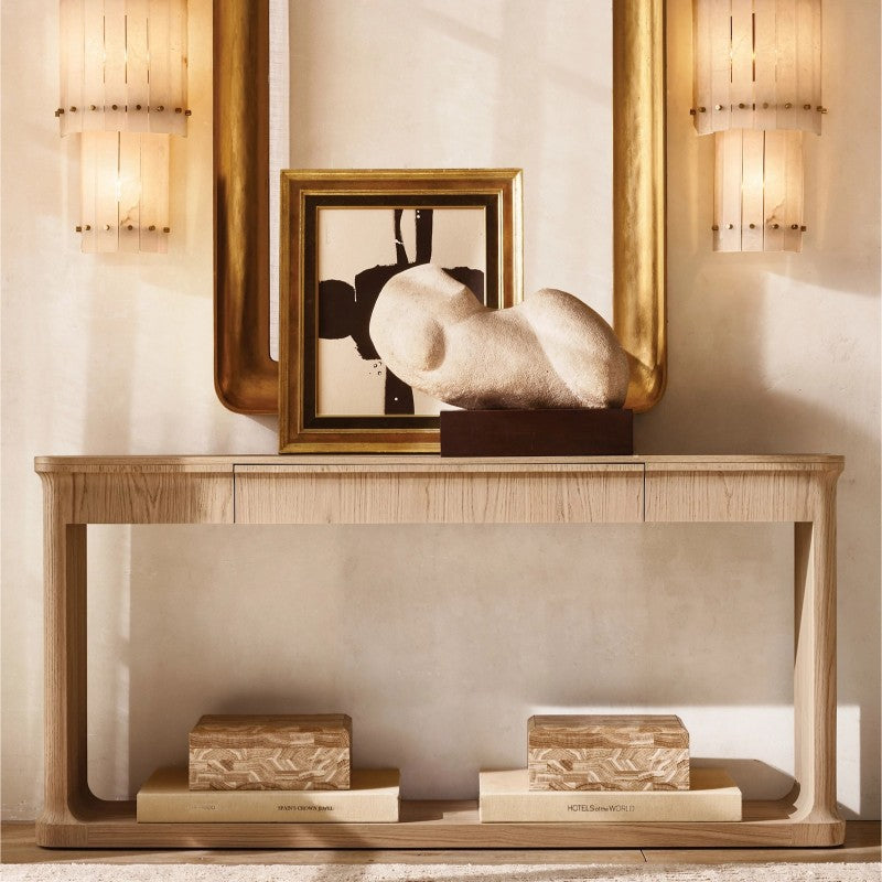 Mervin Alabaster Round Wall Sconce