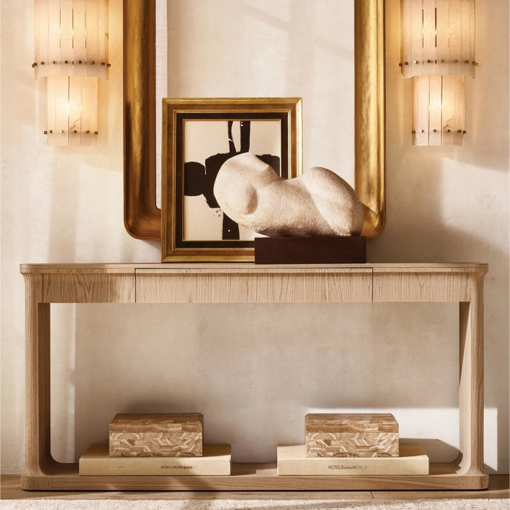 Mervin Alabaster Round Wall Sconce
