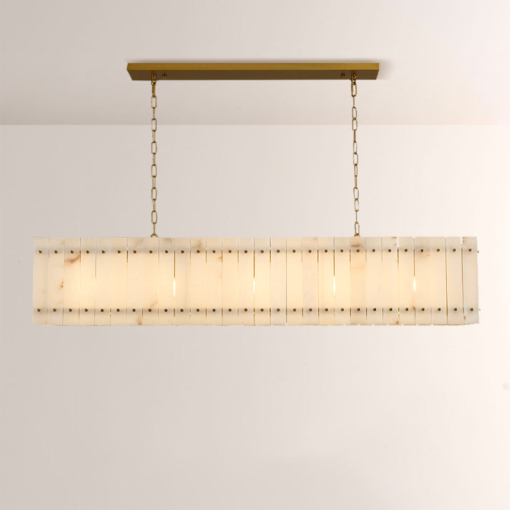 Mervin  Alabaster Linear Chandelier 54"