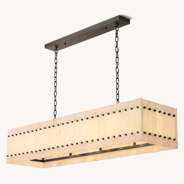 Mervin  Alabaster Linear Chandelier 54"