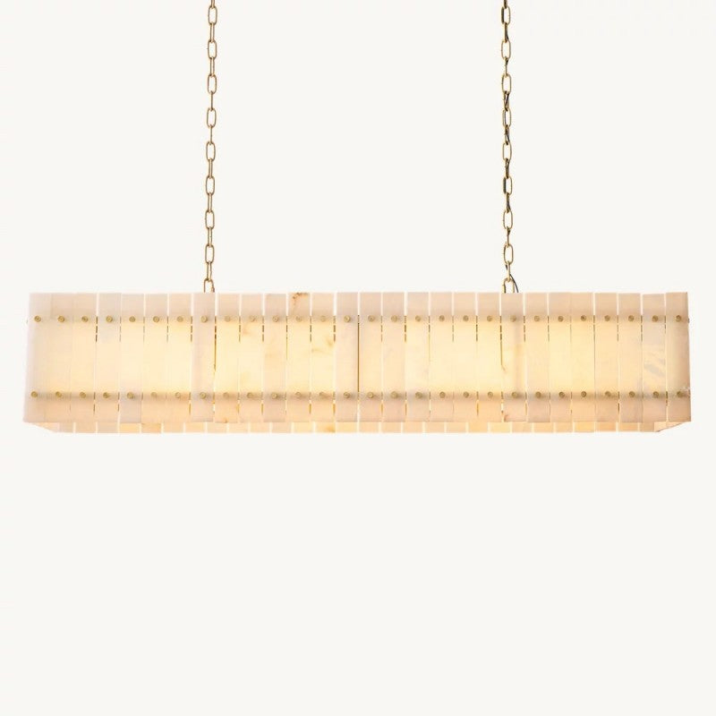 Mervin  Alabaster Linear Chandelier 54"
