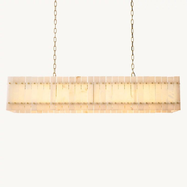 Mervin  Alabaster Linear Chandelier 54"