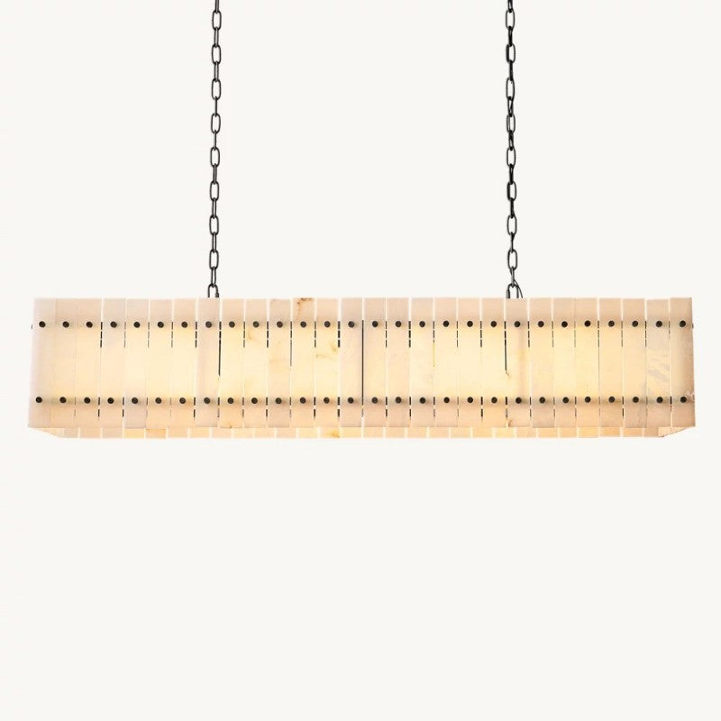 Mervin  Alabaster Linear Chandelier 54"