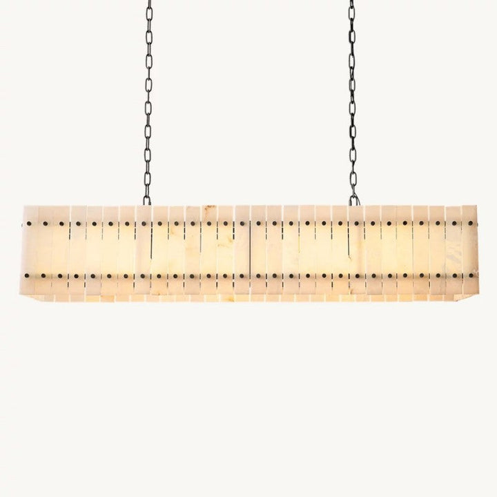 Mervin  Alabaster Linear Chandelier 54"