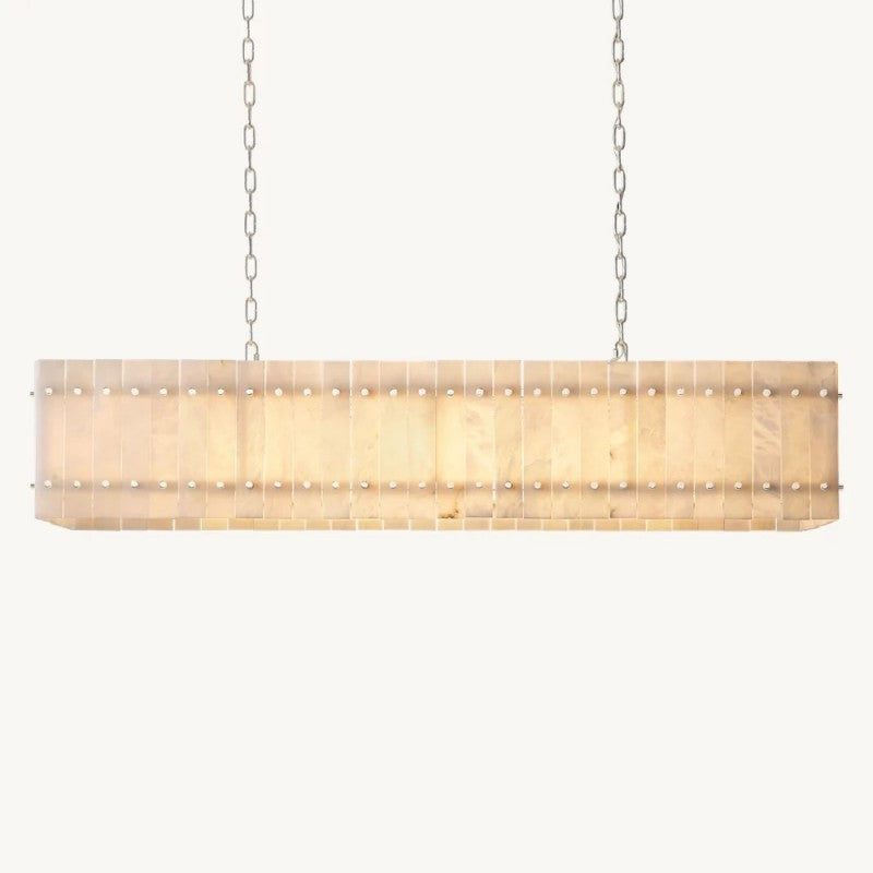 Mervin  Alabaster Linear Chandelier 54"