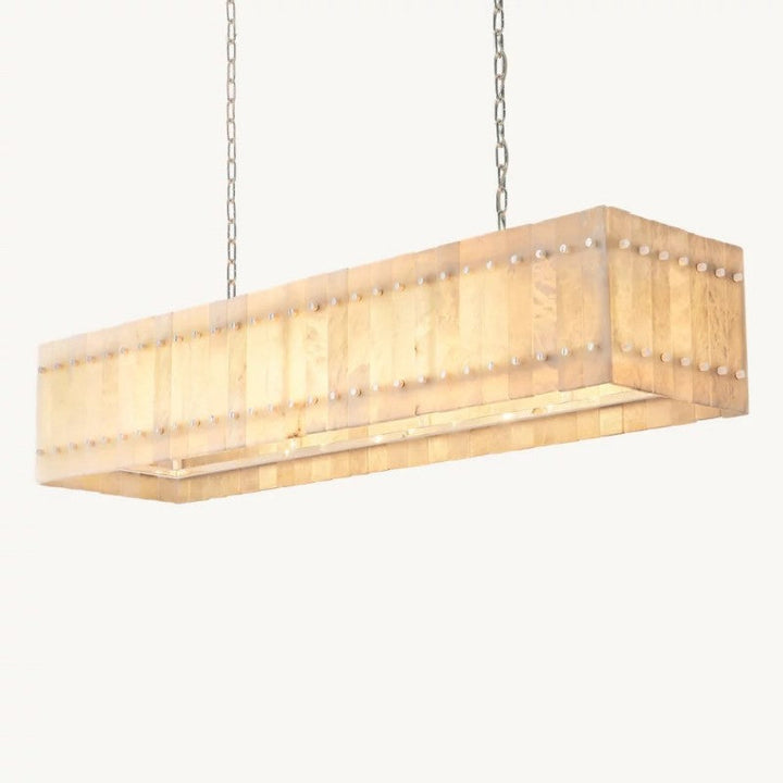 Mervin  Alabaster Linear Chandelier 54"