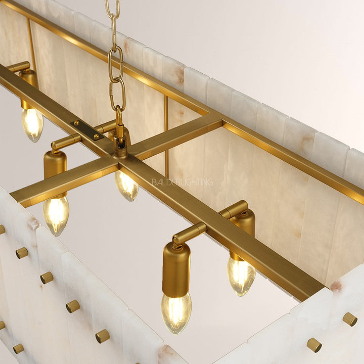 Mervin Alabaster Linear Chandelier 72"