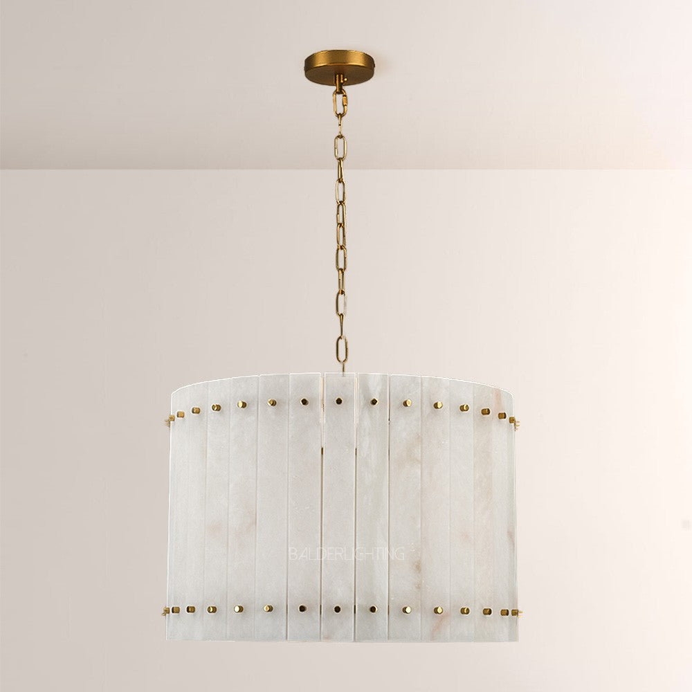 Mervin Alabaster Round Chandelier 22"