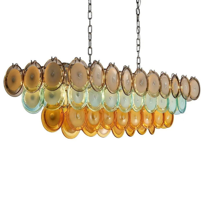 Mire Pastel Glass Linear Chandelier
