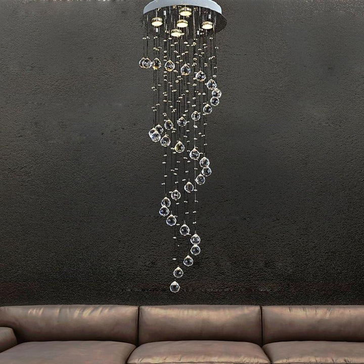 Modern Spherical Crystal Contemporary Chandelier