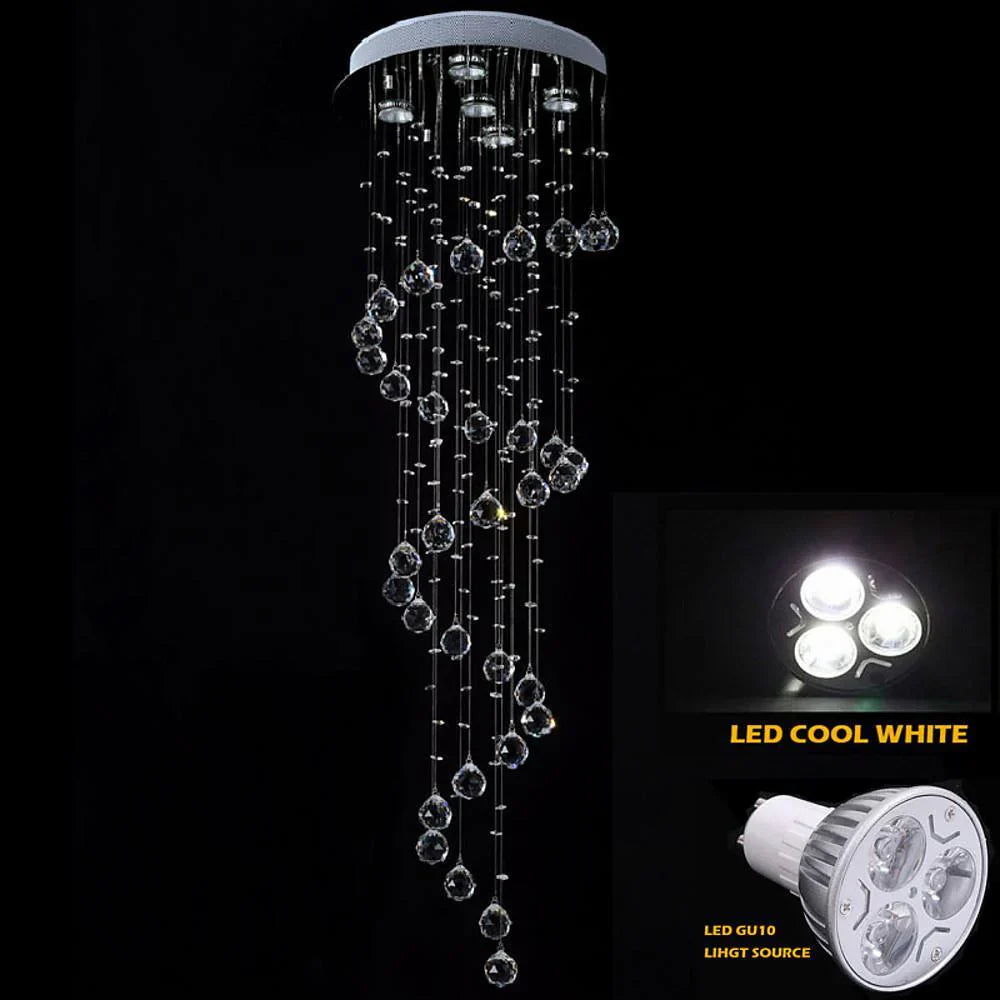 Modern Spherical Crystal Contemporary Chandelier